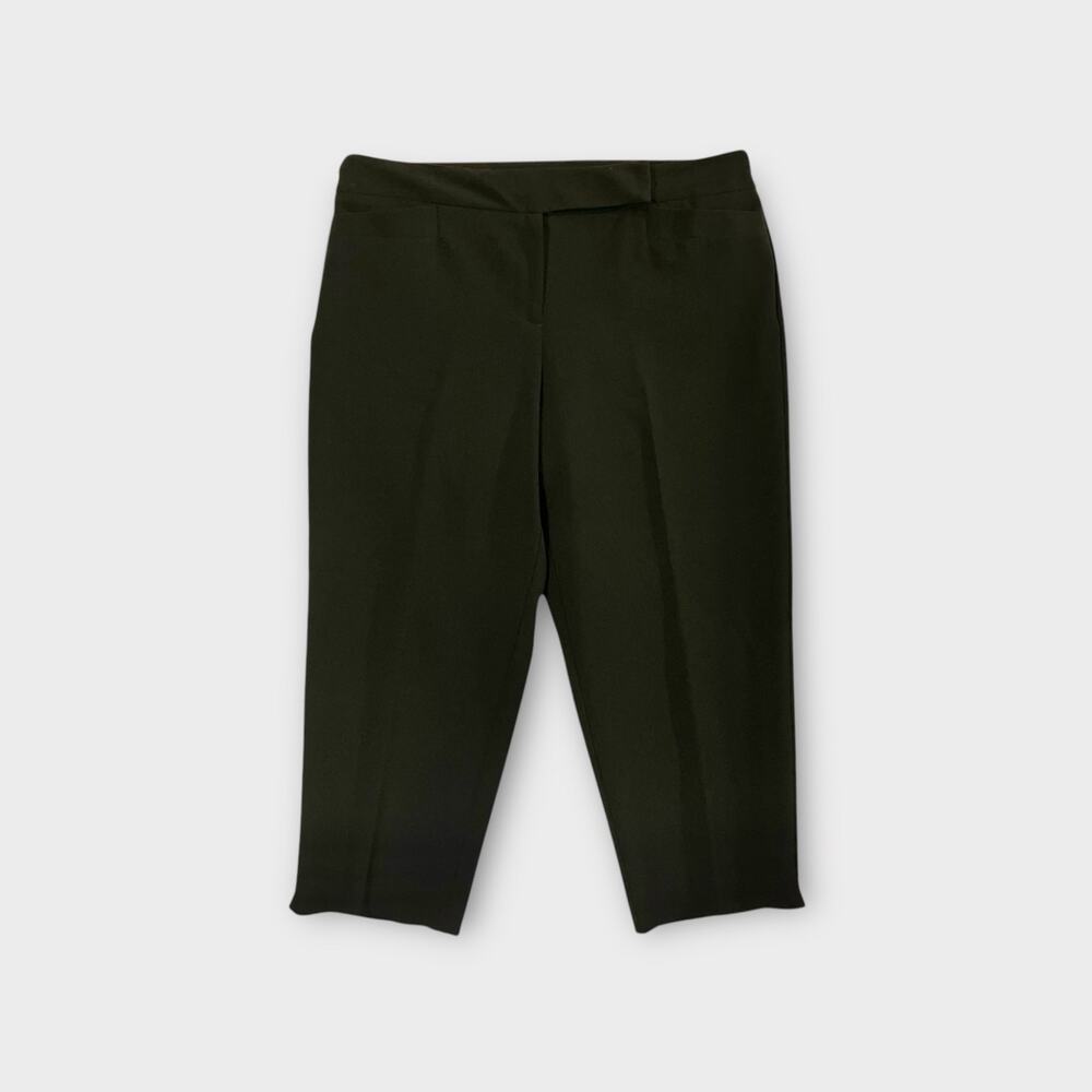 Investments Women's Black Hi-Rise Capri Office Career Casual Pants Pockets SZ 12